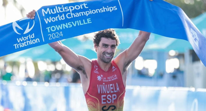 Kevin Tarek Vinuela Gonzalez and Maryna Kyryk win World Championship Aquathlon