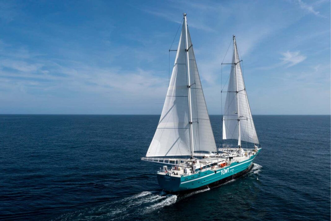 World’s largest sailing cargo ship makes first transatlantic voyage