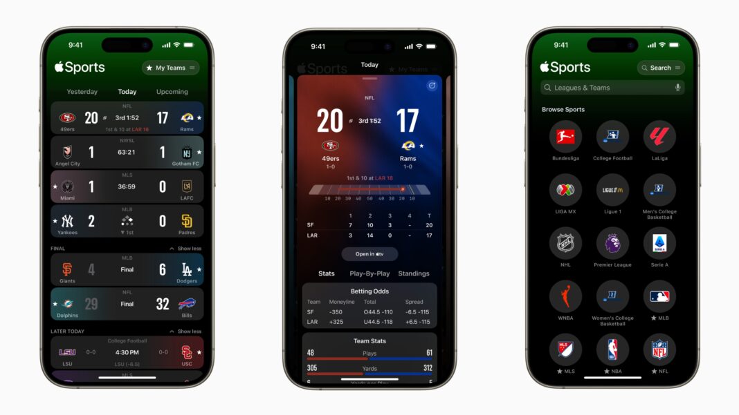 Are you ready for some football? The Apple Sports app is