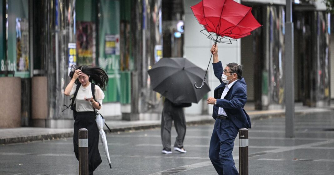 Typhoon Lashes Japan With Torrential Rains And Strong Winds On Slow Crawl North