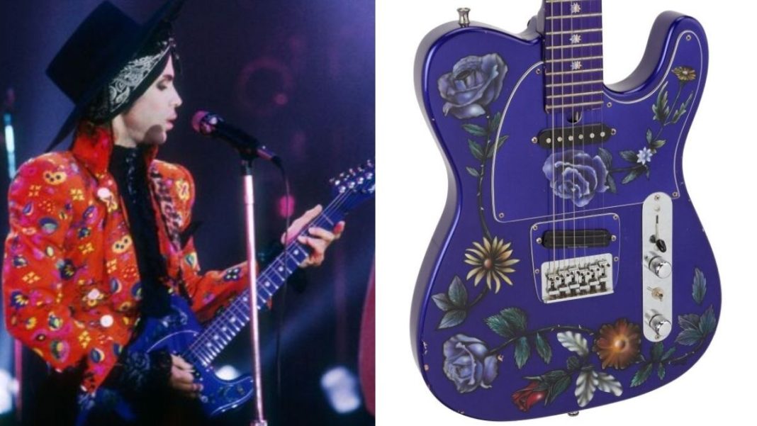 “Out of all guitars Sadowsky made for Prince, the purple floral one saw the most use”: Prince’s iconic custom ‘Parade Tour’ guitar, used in the America video, is up for auction – with a price tag of $400,000